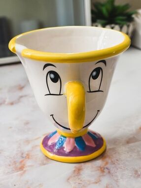 Disney Beauty and the Beast Chip Tea Cup 3D Sculpted Ceramic Mug Rare